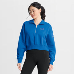 Detroit Lions Women's Phoenix Fleece Quarter-Zip Sweatshirt - Blue discount