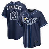 Junior Caminero Tampa Bay Rays Road Replica Jersey Navy