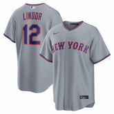 Francisco Lindor New York Mets Road Replica Jersey Gray