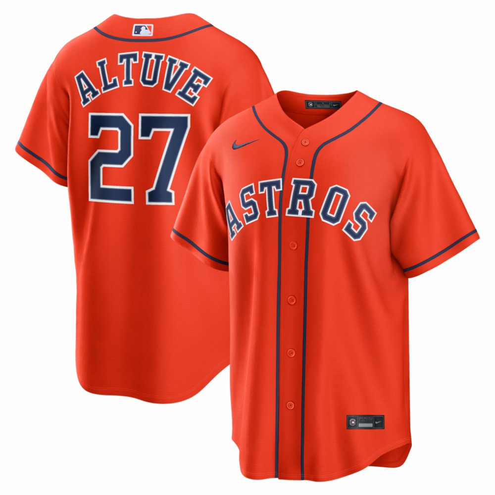 Jose Altuve Houston Astros Alternate Replica Jersey Orange