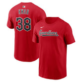 Steven Kwan Cleveland Guardians Name & Number T-Shirt Red