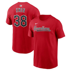 Steven Kwan Cleveland Guardians Name & Number T-Shirt Red