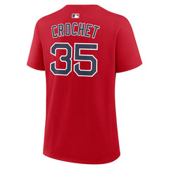 Garrett Crochet Boston Red Sox Women's Name & Number T-Shirt Red