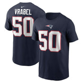 Mike Vrabel New England Patriots Retired Player Name & Number T-Shirt - Navy cheap