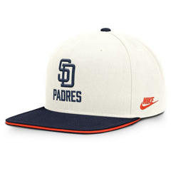 San Diego Padres Cooperstown Pro Dri-FIT Snapback Hat Cream/Navy