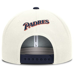 San Diego Padres Cooperstown Pro Dri-FIT Snapback Hat Cream/Navy