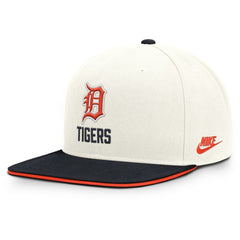 Detroit Tigers Cooperstown Pro Dri-FIT Snapback Hat Cream/Navy