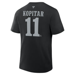 Anze Kopitar Los Angeles Kings Fanatics Authentic Stack Name & Number T-Shirt - Black T-shirts