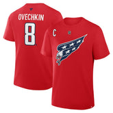 Alexander Ovechkin Washington Capitals Fanatics Authentic Stack Name & Number T-Shirt - Red T-shirts