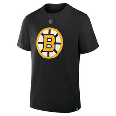 Jeremy Swayman Boston Bruins Fanatics Authentic Stack Name & Number T-Shirt - Black T-shirts