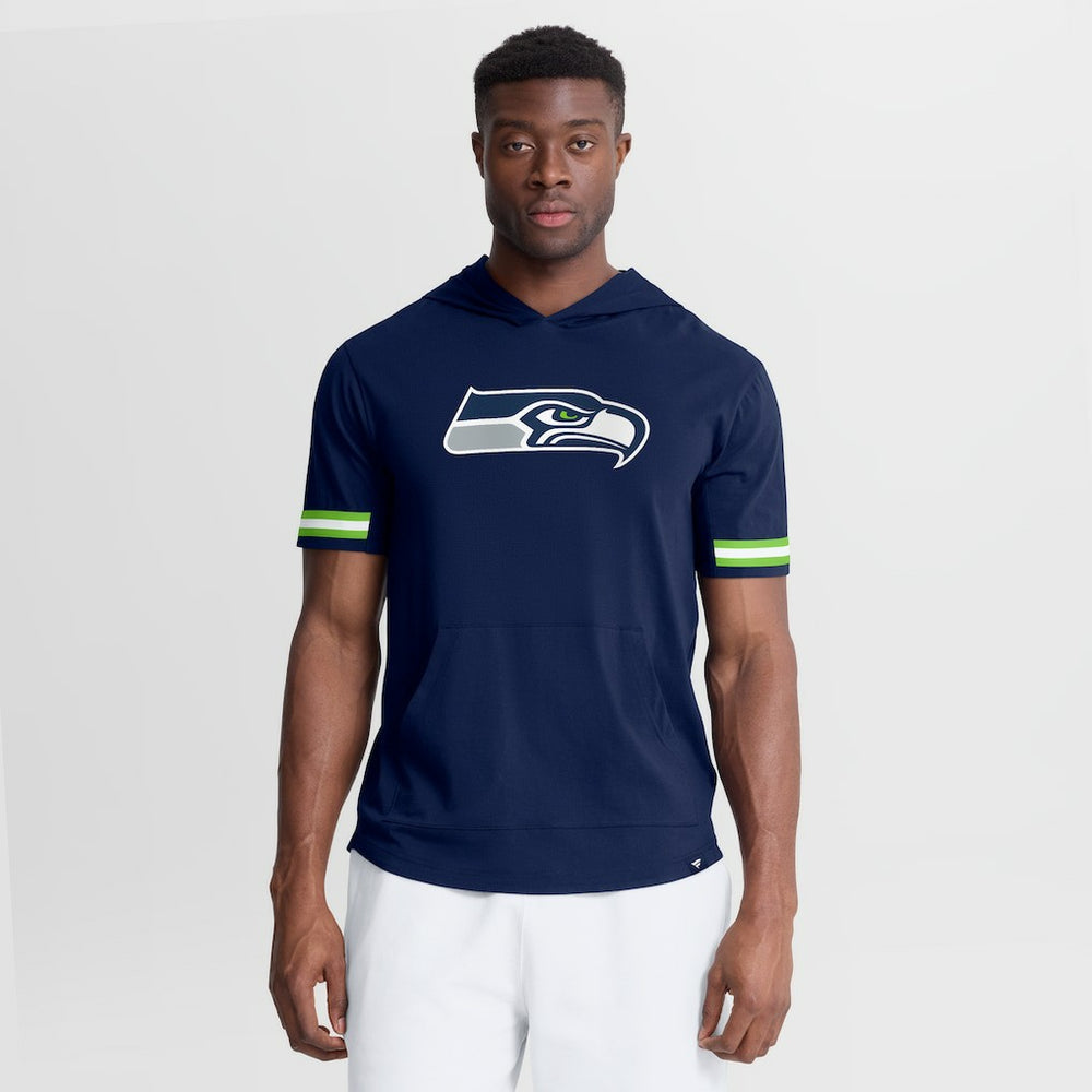 Seattle Seahawks Optimal Play Short Sleeve Hooded T-Shirt - College Navy discount