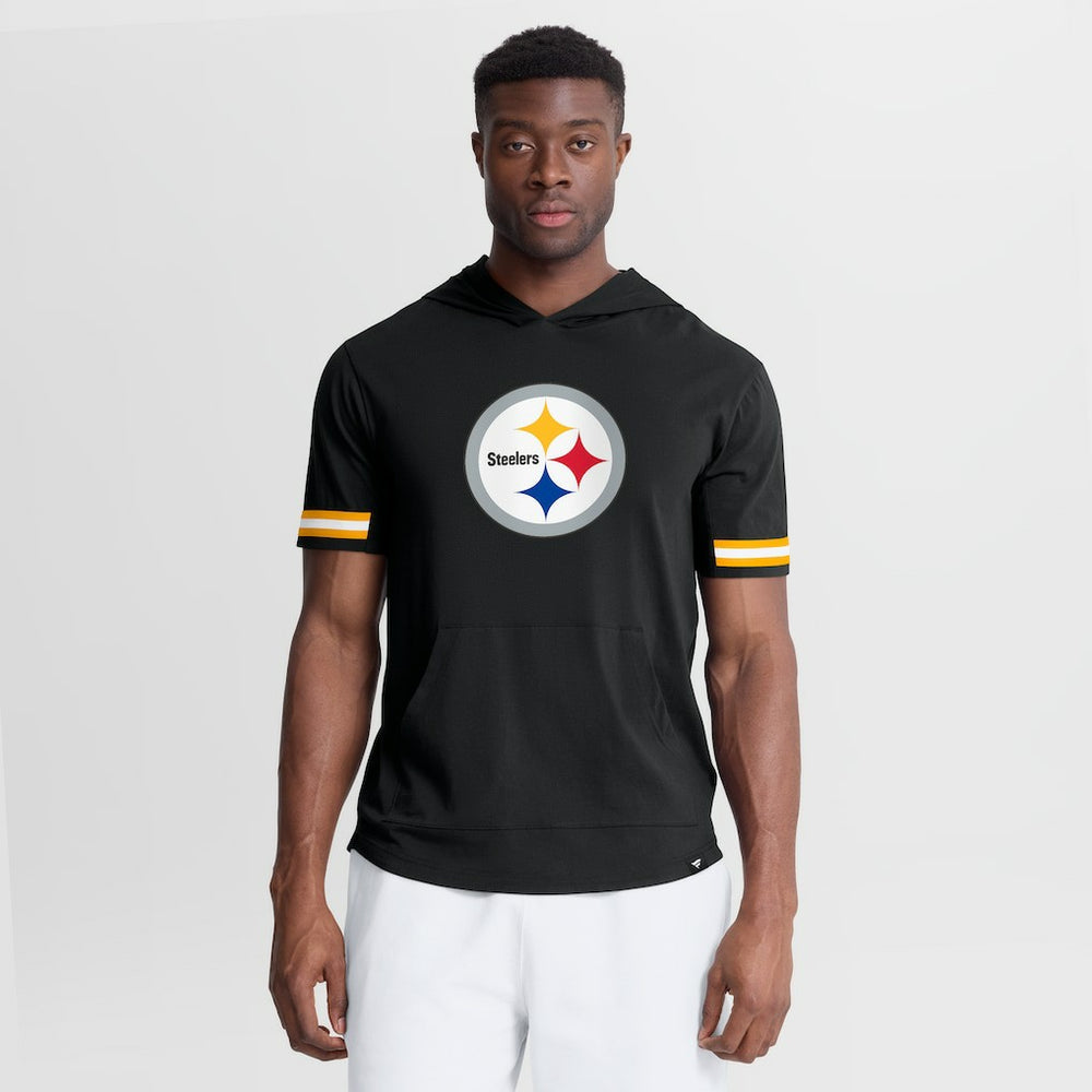 Pittsburgh Steelers Optimal Play Short Sleeve Hooded T-Shirt - Black outlet