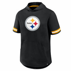 Pittsburgh Steelers Optimal Play Short Sleeve Hooded T-Shirt - Black outlet