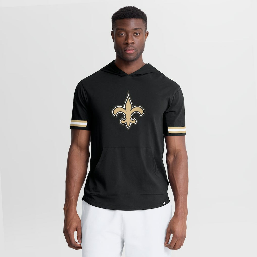 New Orleans Saints Optimal Play Short Sleeve Hooded T-Shirt - Black for sale