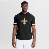 New Orleans Saints Optimal Play Short Sleeve Hooded T-Shirt - Black for sale