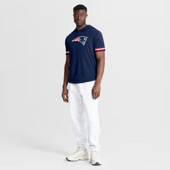 New England Patriots Optimal Play Short Sleeve Hooded T-Shirt - Navy on sale