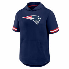 New England Patriots Optimal Play Short Sleeve Hooded T-Shirt - Navy on sale