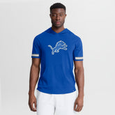 Detroit Lions Optimal Play Short Sleeve Hooded T-Shirt - Blue discount