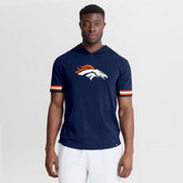 Denver Broncos Optimal Play Short Sleeve Hooded T-Shirt - Navy cheap