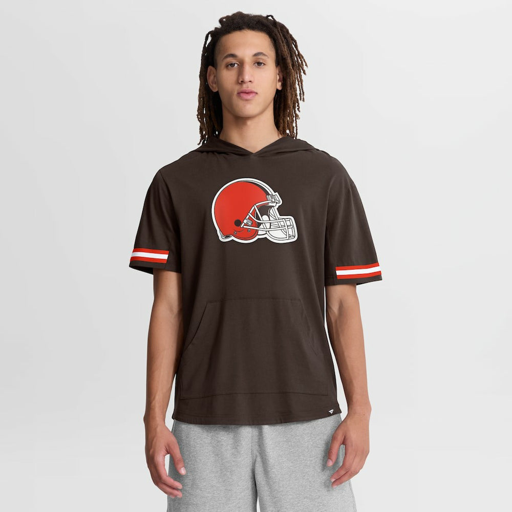 Cleveland Browns Optimal Play Short Sleeve Hooded T-Shirt - Brown sale