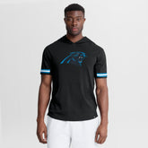 Carolina Panthers Optimal Play Short Sleeve Hooded T-Shirt - Black discount