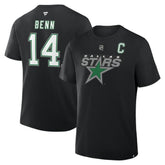 Jamie Benn Dallas Stars Fanatics Authentic Stack Name & Number T-Shirt - Black T-shirts