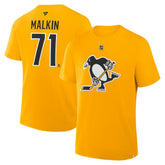 Evgeni Malkin Pittsburgh Penguins Fanatics Authentic Stack Name & Number T-Shirt - Gold T-shirts