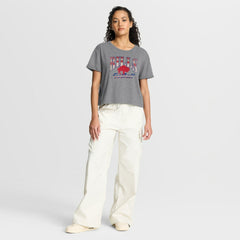 Buffalo Bills Women's Overplayed Tribute Tri-Blend Boxy T-Shirt - Heather Gray outlet