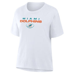 Miami Dolphins Women's Fade Legacy T-Shirt - White cheap