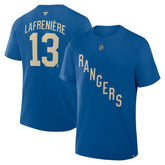 Alexis Lafreniere New York Rangers Fanatics Authentic Stack Name & Number T-Shirt - Blue T-shirts