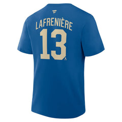 Alexis Lafreniere New York Rangers Fanatics Authentic Stack Name & Number T-Shirt - Blue T-shirts