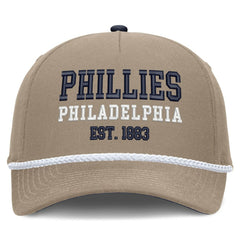 Philadelphia Phillies Father's Day Rope Rise Adjustable Hat Khaki