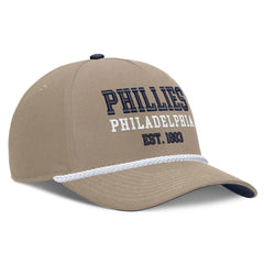 Philadelphia Phillies Father's Day Rope Rise Adjustable Hat Khaki