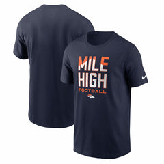 Denver Broncos Mile High Football T-Shirt - Navy for sale