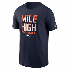 Denver Broncos Mile High Football T-Shirt - Navy for sale