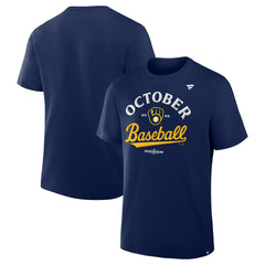 Milwaukee Brewers 2025 MLB Postseason Locker Room T-Shirt Navy