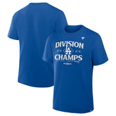 Los Angeles Dodgers 2025 NL West Division Champions Locker Room T-Shirt Royal