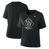 Milwaukee Brewers Women's 2025 National League Division Series Champions Locker Room T-Shirt Black