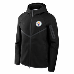 Pittsburgh Steelers Tech Fleece Raglan Full-Zip Windrunner Hoodie - Black online