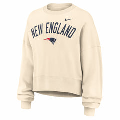 New England Patriots Women's Oversized High Hip Legacy Arch Phoenix Fleece Sweatshirt - Natural sale