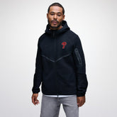 Philadelphia Phillies Tech Fleece Raglan Full-Zip Windrunner Hoodie Black
