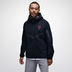Philadelphia Phillies Tech Fleece Raglan Full-Zip Windrunner Hoodie Black