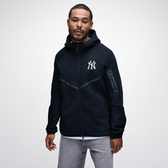 New York Yankees Tech Fleece Raglan Full-Zip Windrunner Hoodie Black