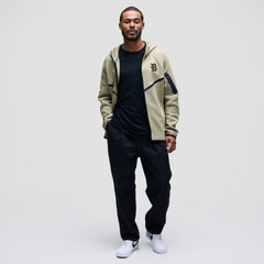 Detroit Tigers Tech Fleece Raglan Full-Zip Windrunner Hoodie Tan