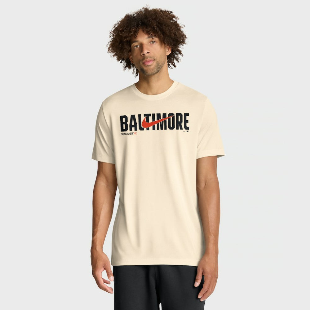 Baltimore Orioles Swoosh Legend Dri-FIT T-Shirt Cream