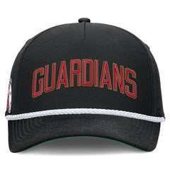 Cleveland Guardians Cooperstown Collection Rise Adjustable Hat Black