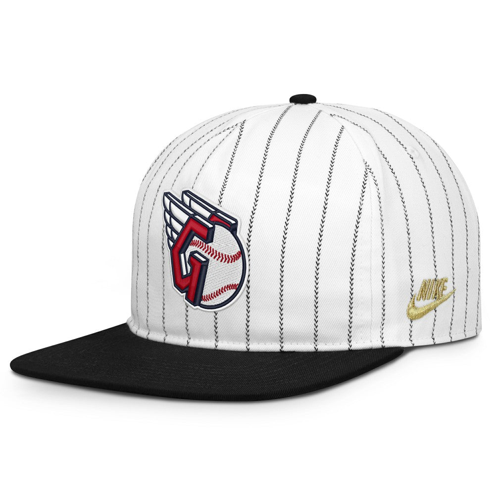 Cleveland Guardians Cooperstown Collection Pro Adjustable Hat White/Black