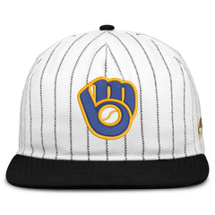 Milwaukee Brewers Cooperstown Collection Pro Adjustable Hat White/Black