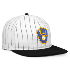 Milwaukee Brewers Cooperstown Collection Pro Adjustable Hat White/Black