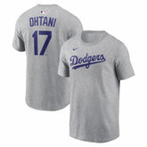 Shohei Ohtani Los Angeles Dodgers Name & Number T-Shirt Heather Gray
